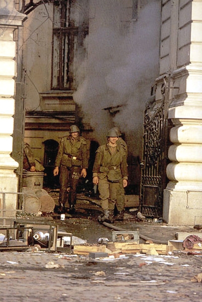 devastated Bucharest Romania Romanian revolution revolutia romana 1989