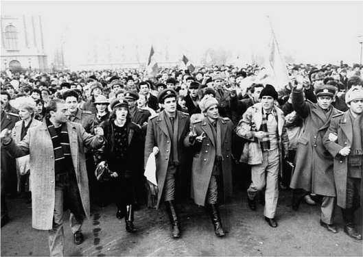 protest Romanian revolution revolutia romana 1989