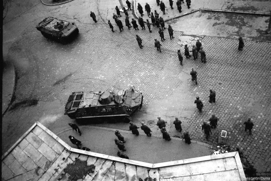 romanians in square Bucharest Romania Romanian revolution revolutia romana 1989