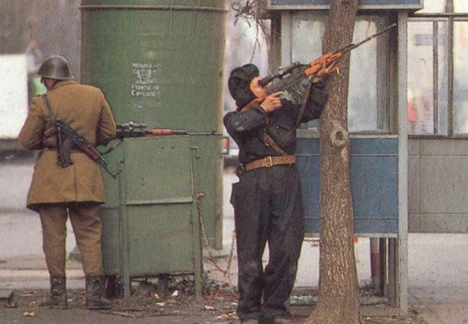 shooting near Television Romanian revolution revolutia romana 1989