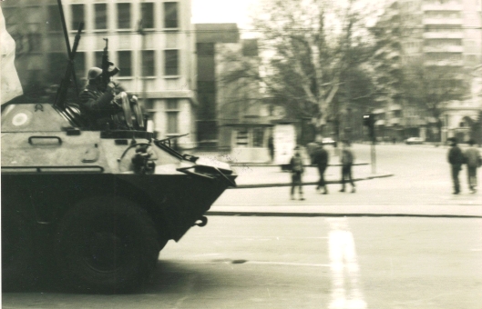 tanks in Bucharest Romania Romanian revolution revolutia romana 1989
