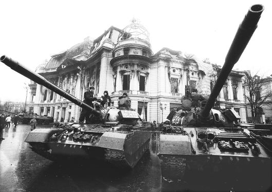 tanks square Bucharest Romania Romanian revolution revolutia romana 1989