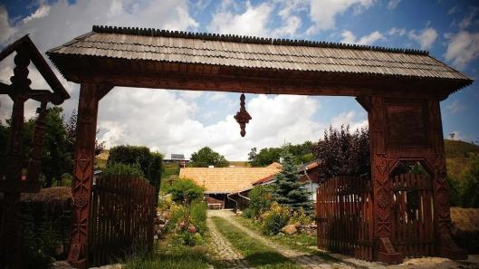 Romania traditional romanian gates rural eastern europe