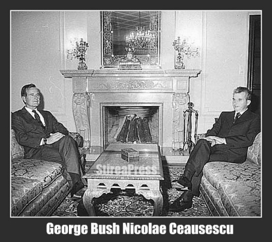 Nicolae Ceausescu George Bush