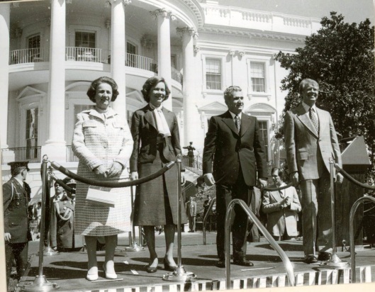 Nicolae Elena Ceausescu Jimmy Carter US Romanian Presidents White House Washington